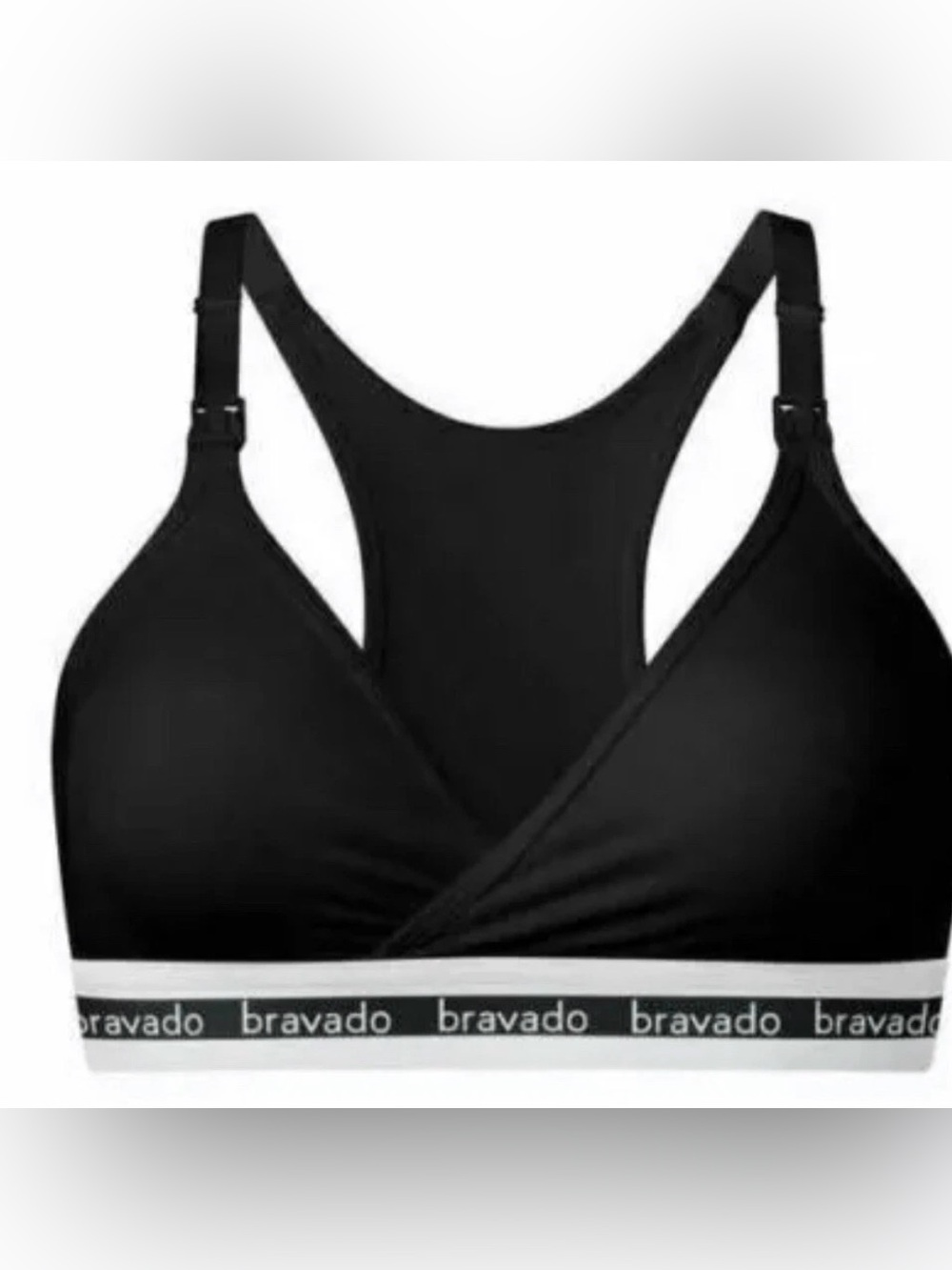 Bravado Black Wrap-Front Nursing & Sleep Bra Sz XL
